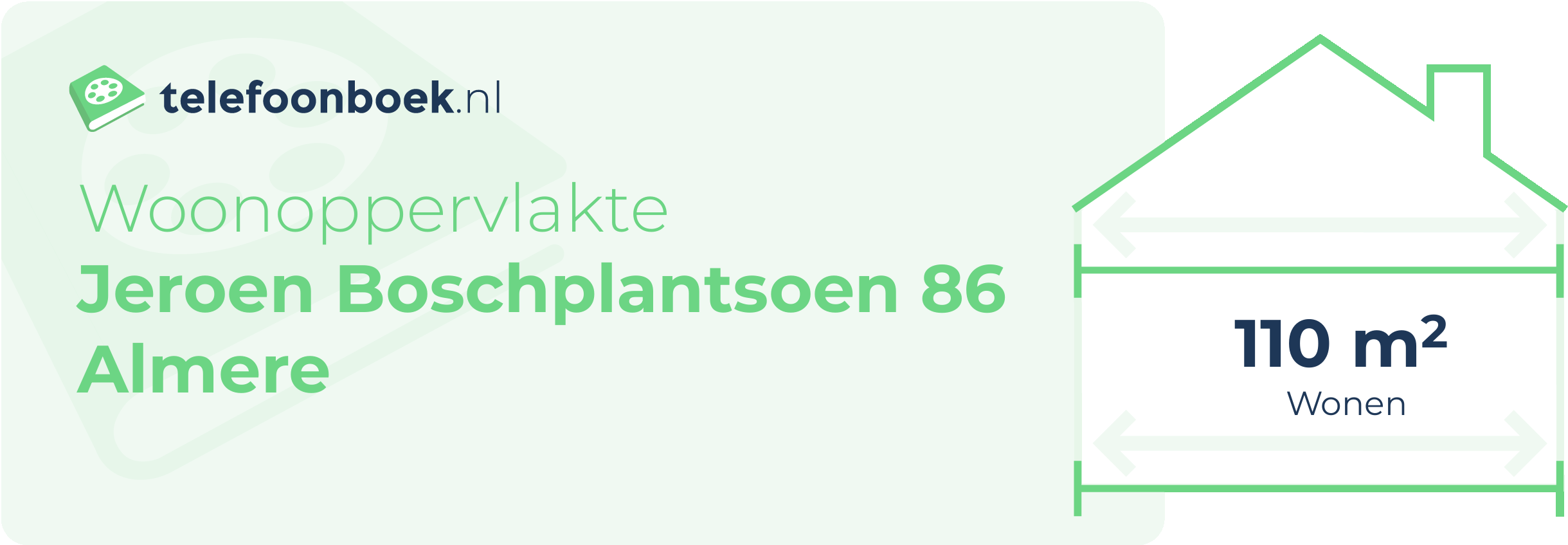 Woonoppervlakte Jeroen Boschplantsoen 86 Almere