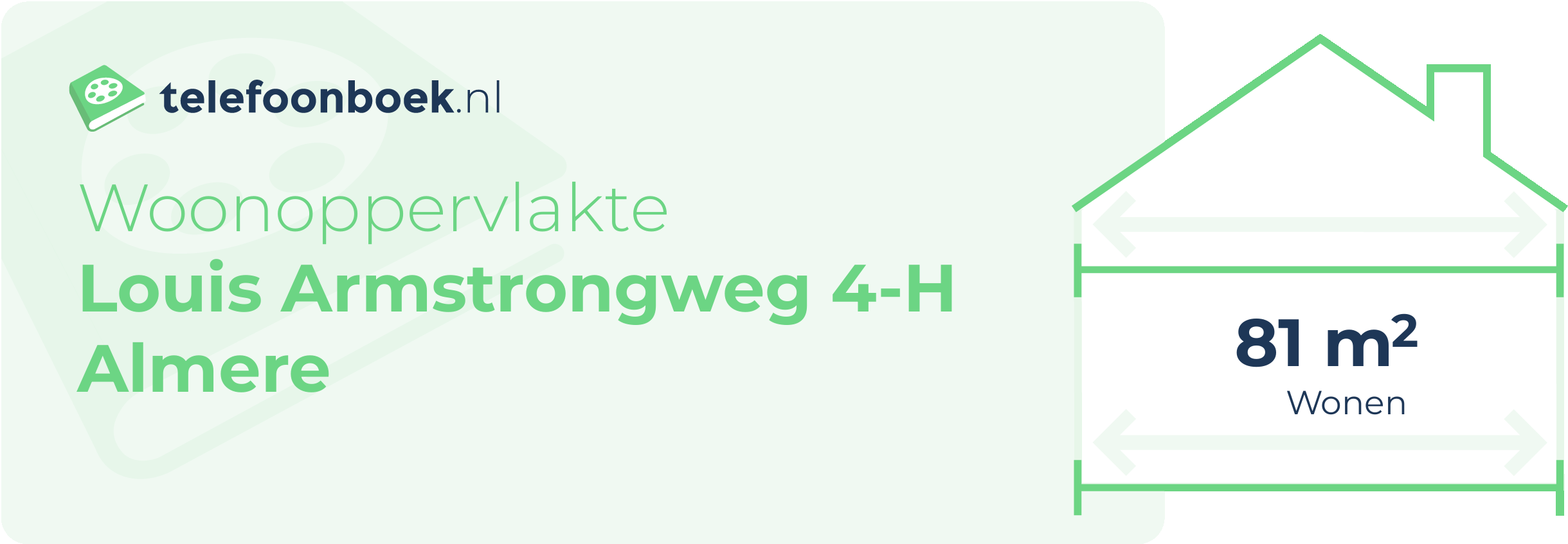 Woonoppervlakte Louis Armstrongweg 4-H Almere