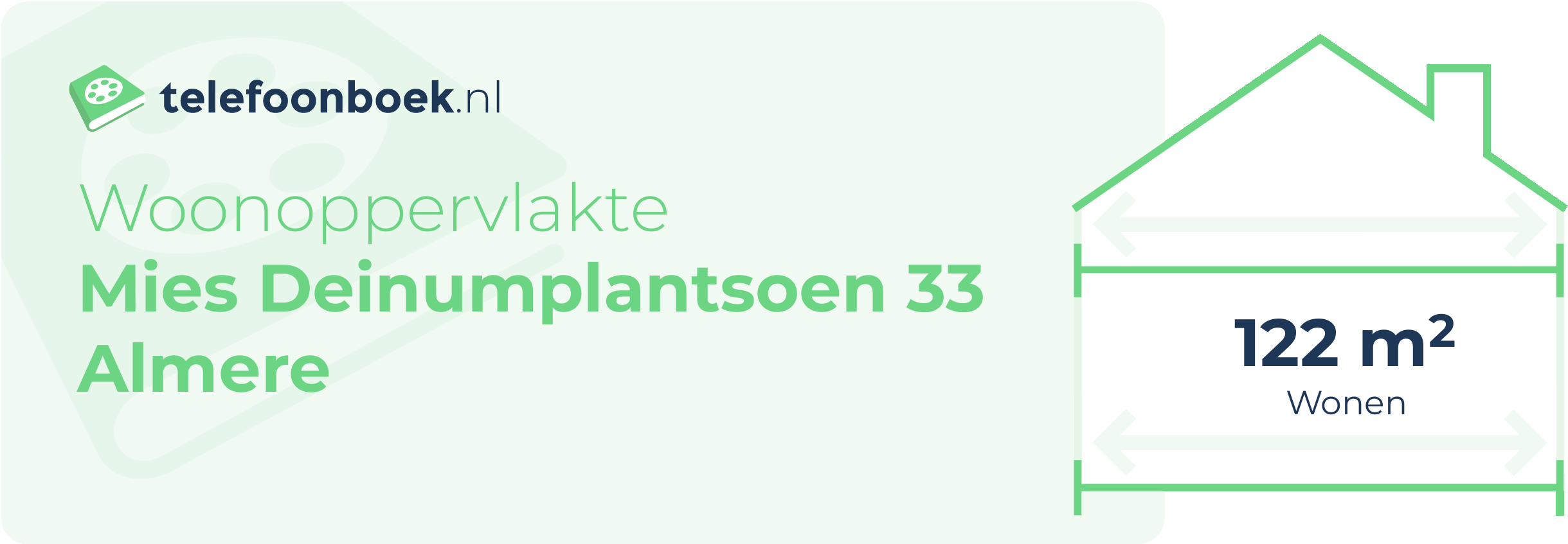 Woonoppervlakte Mies Deinumplantsoen 33 Almere