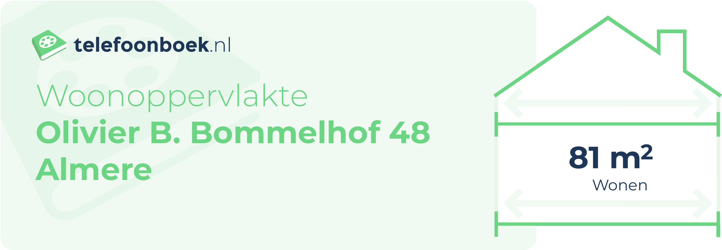 Woonoppervlakte Olivier B. Bommelhof 48 Almere