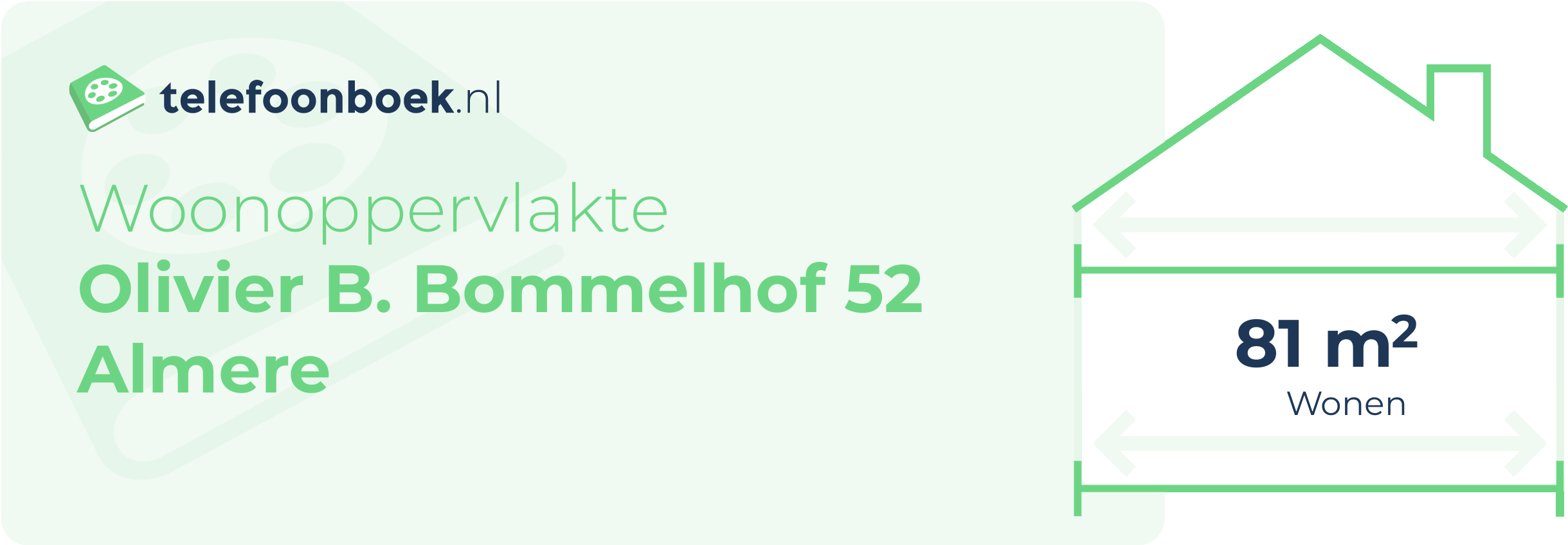 Woonoppervlakte Olivier B. Bommelhof 52 Almere