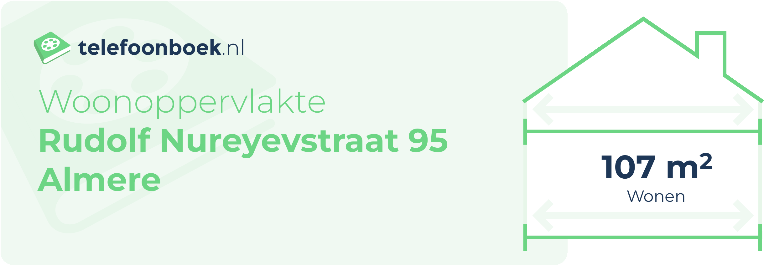 Woonoppervlakte Rudolf Nureyevstraat 95 Almere