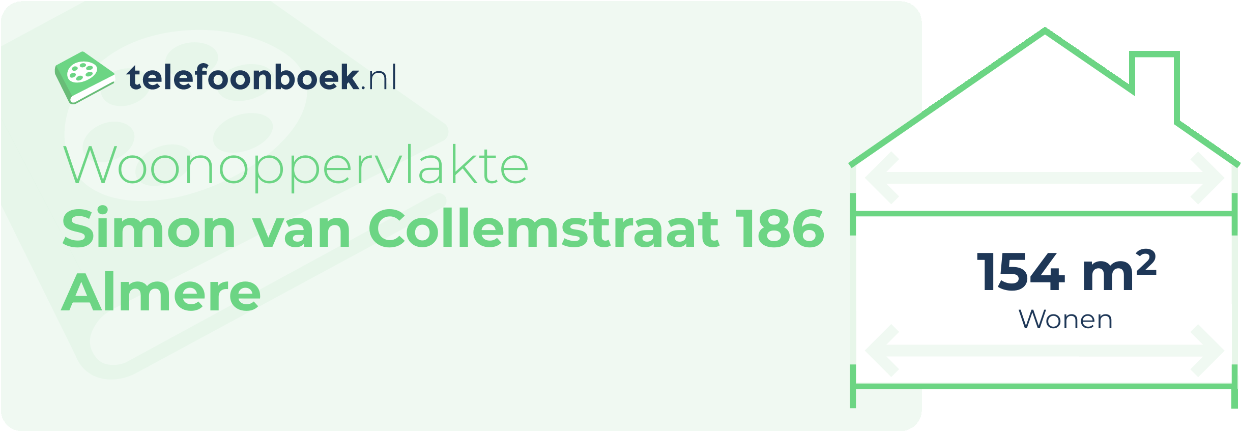 Woonoppervlakte Simon Van Collemstraat 186 Almere
