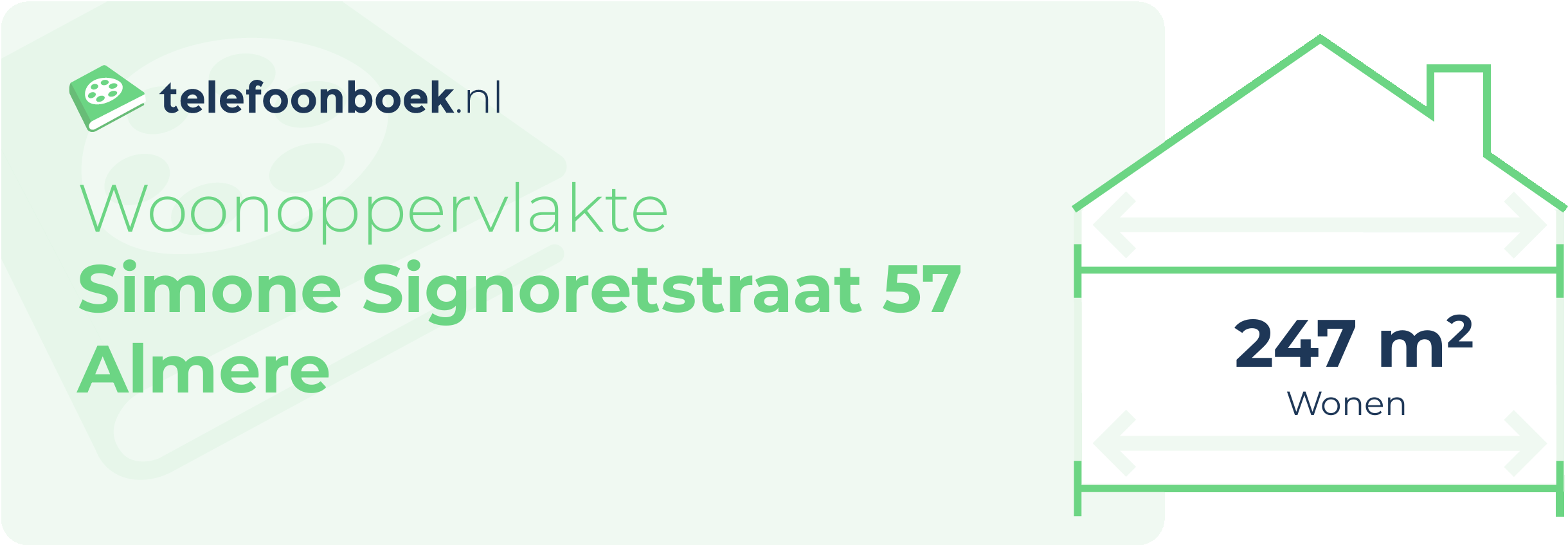 Woonoppervlakte Simone Signoretstraat 57 Almere