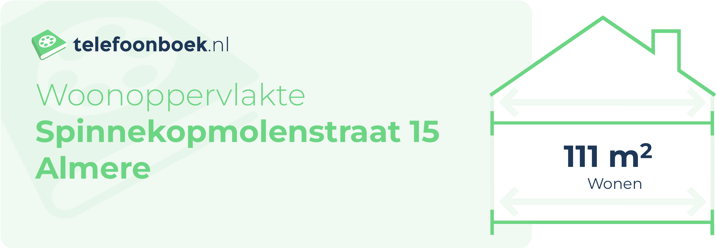 Woonoppervlakte Spinnekopmolenstraat 15 Almere