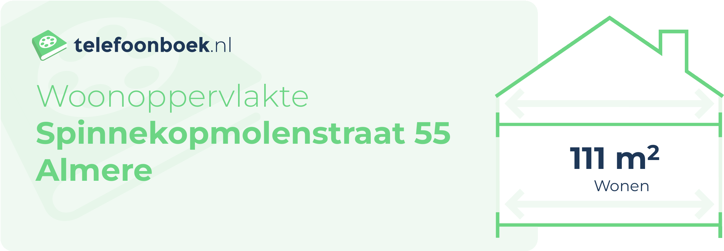 Woonoppervlakte Spinnekopmolenstraat 55 Almere