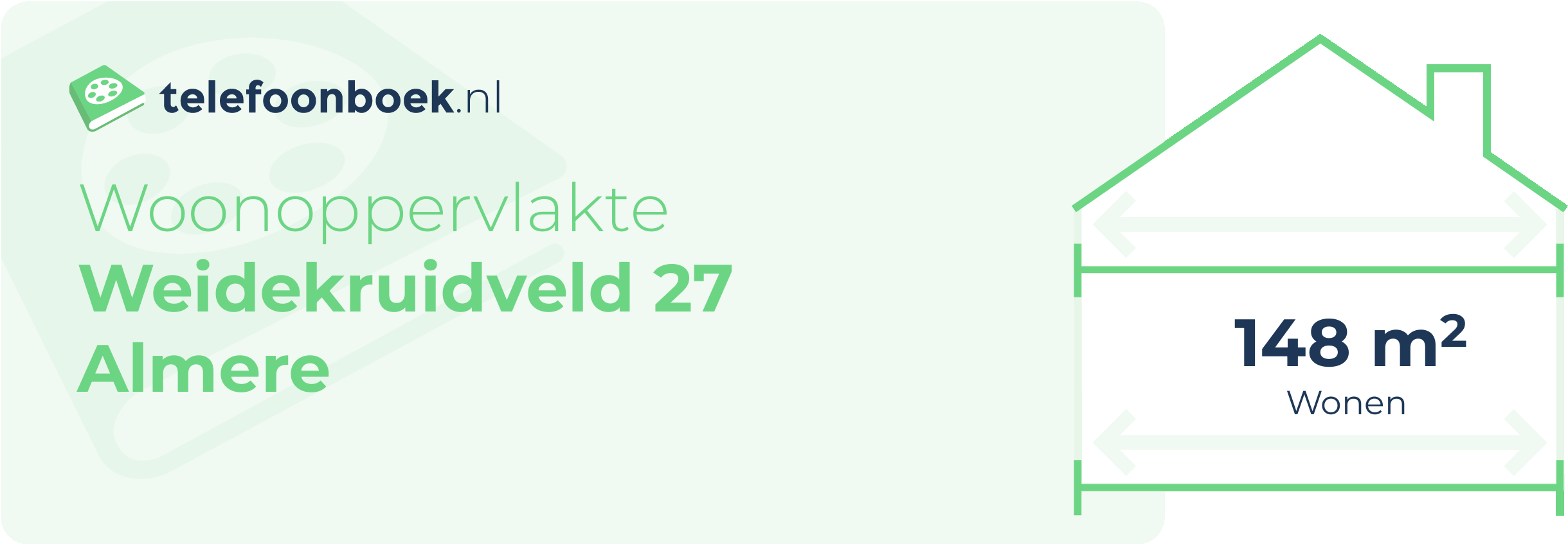 Woonoppervlakte Weidekruidveld 27 Almere