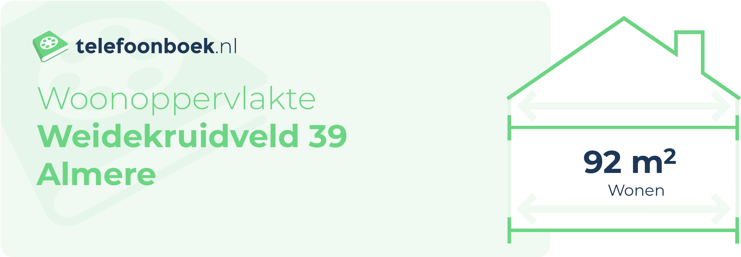 Woonoppervlakte Weidekruidveld 39 Almere