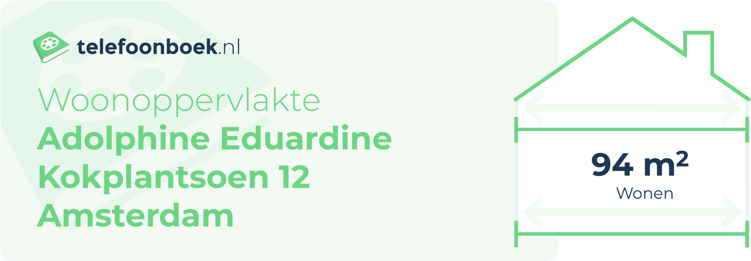 Woonoppervlakte Adolphine Eduardine Kokplantsoen 12 Amsterdam