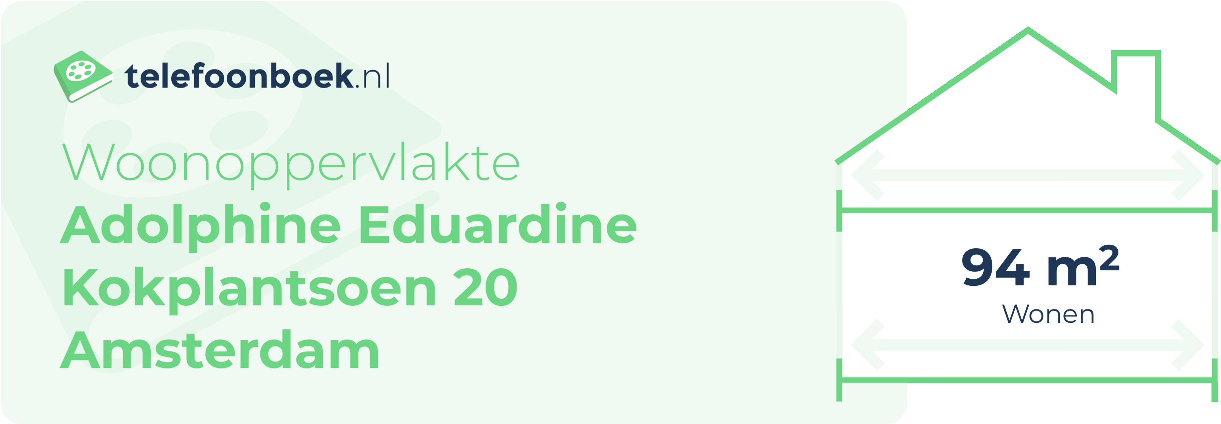 Woonoppervlakte Adolphine Eduardine Kokplantsoen 20 Amsterdam