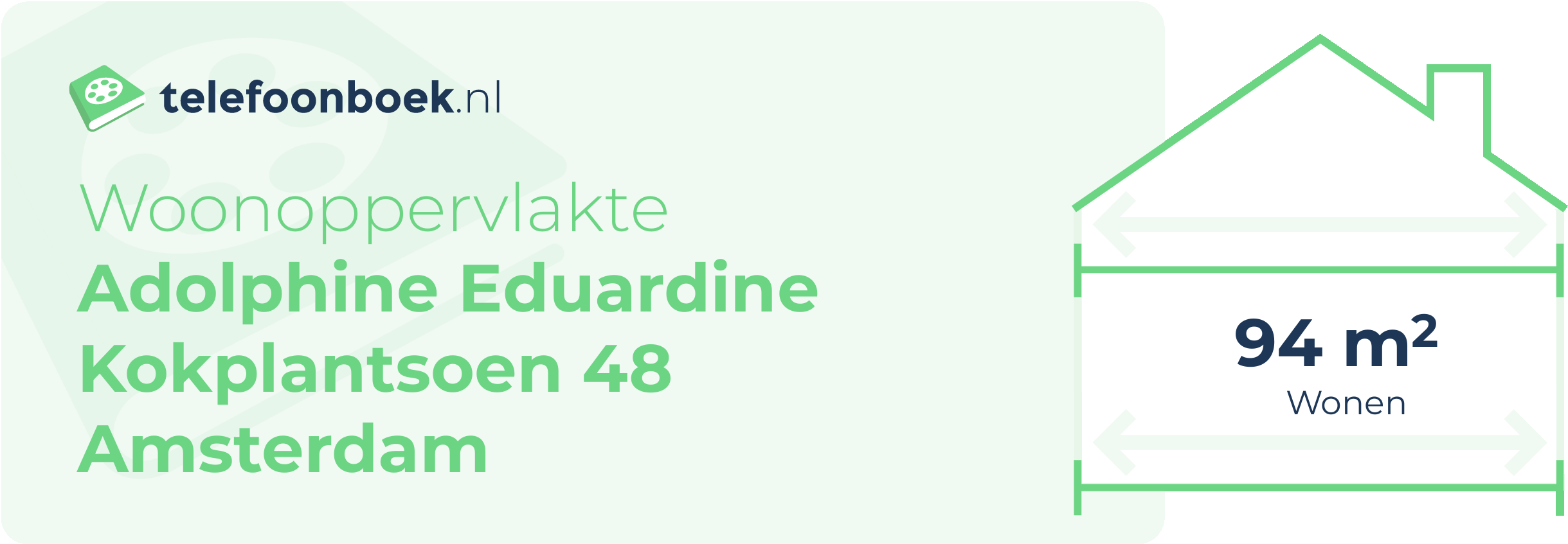 Woonoppervlakte Adolphine Eduardine Kokplantsoen 48 Amsterdam