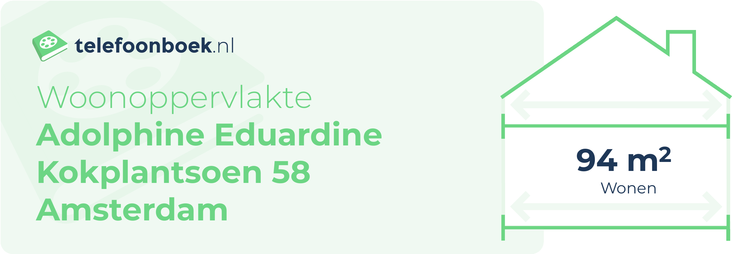 Woonoppervlakte Adolphine Eduardine Kokplantsoen 58 Amsterdam