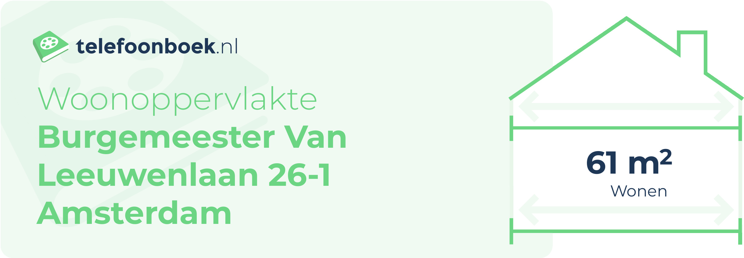 Woonoppervlakte Burgemeester Van Leeuwenlaan 26-1 Amsterdam