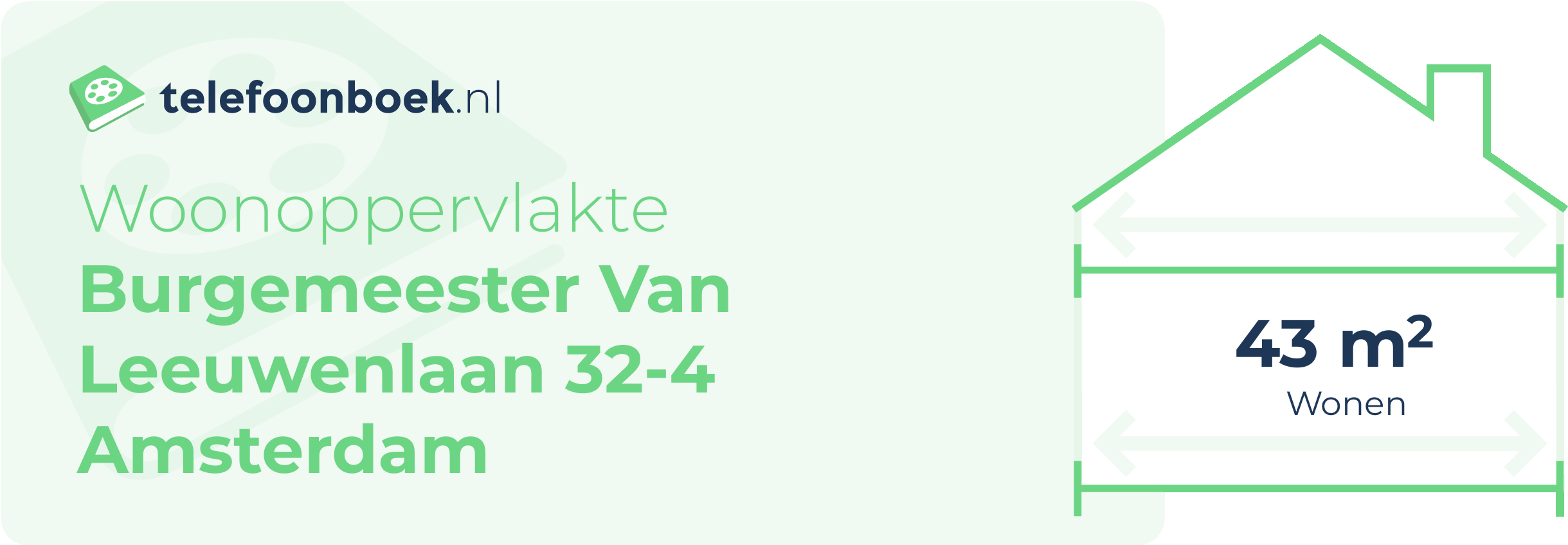 Woonoppervlakte Burgemeester Van Leeuwenlaan 32-4 Amsterdam