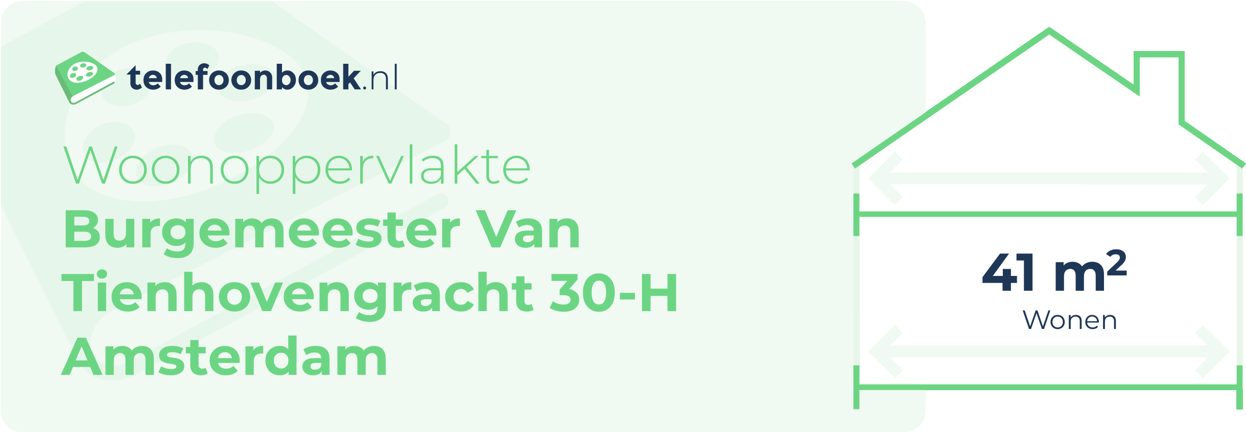 Woonoppervlakte Burgemeester Van Tienhovengracht 30-H Amsterdam