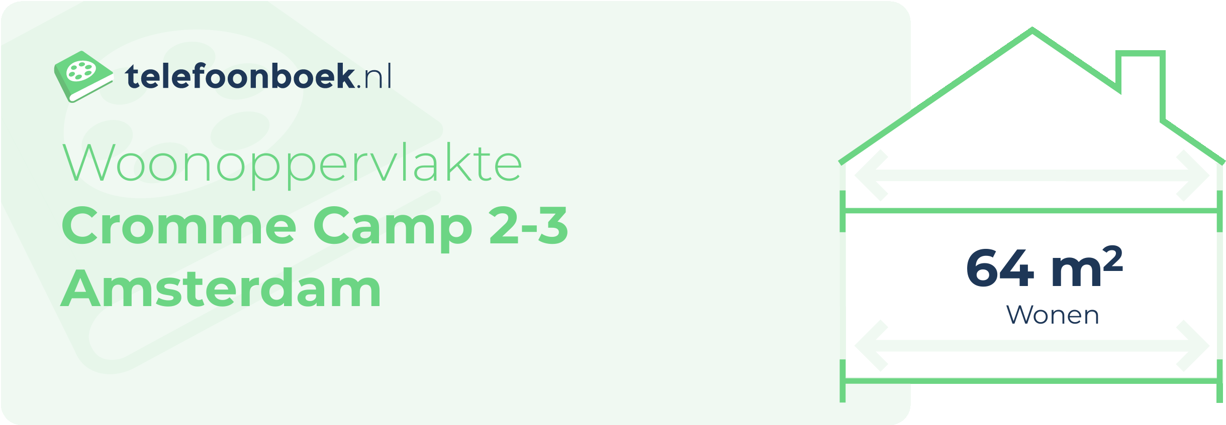 Woonoppervlakte Cromme Camp 2-3 Amsterdam