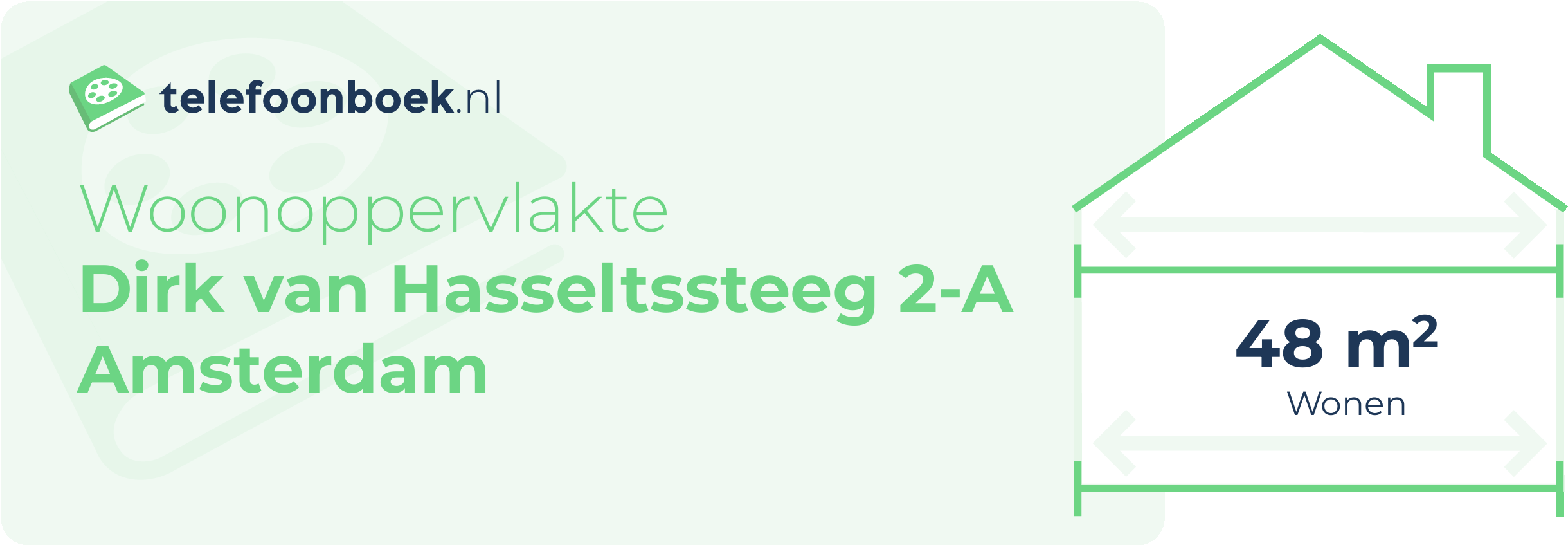 Woonoppervlakte Dirk Van Hasseltssteeg 2-A Amsterdam