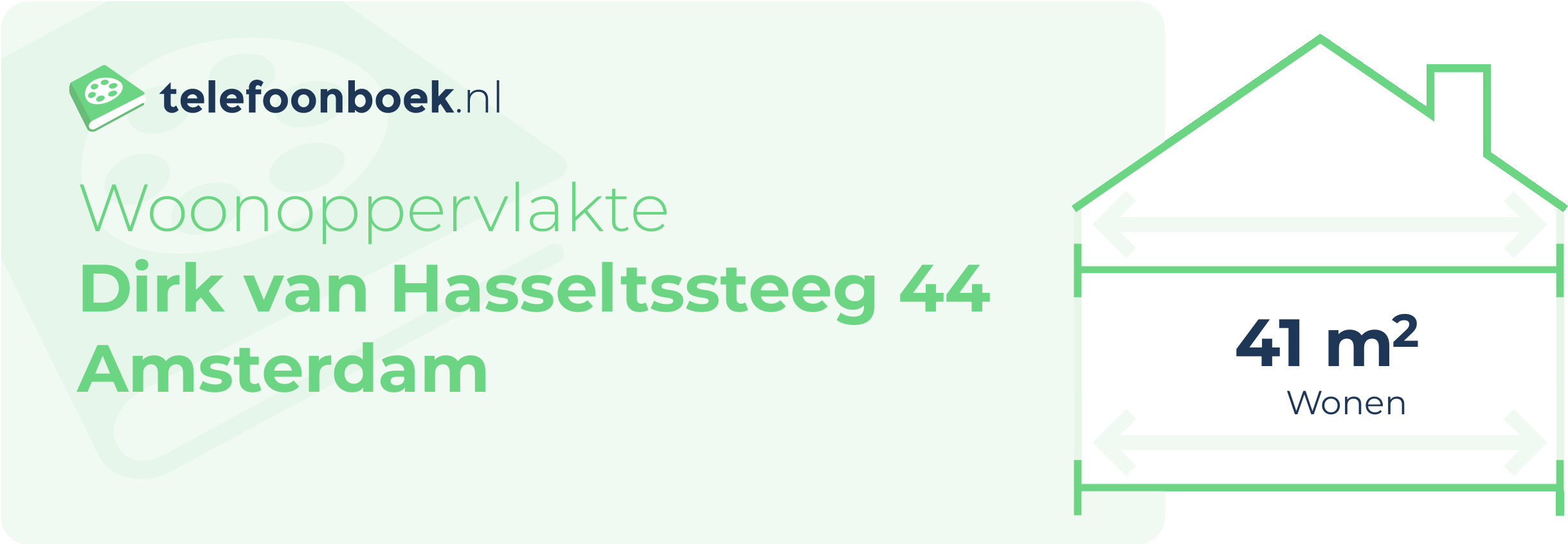Woonoppervlakte Dirk Van Hasseltssteeg 44 Amsterdam