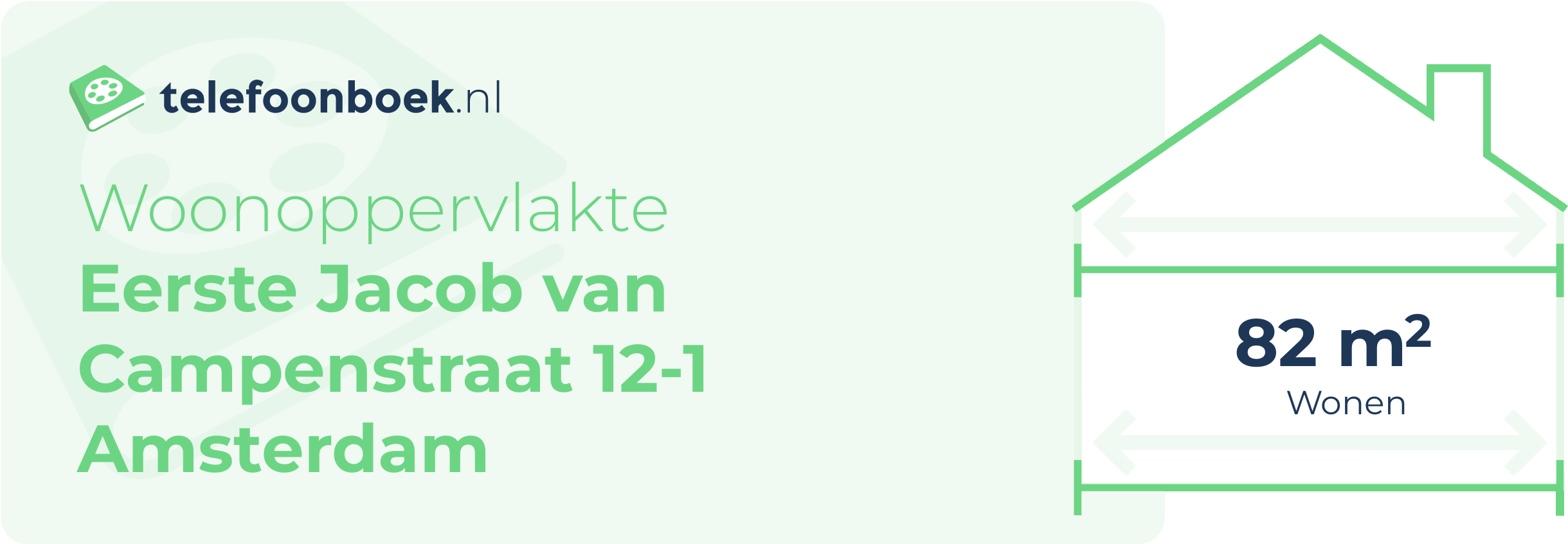 Woonoppervlakte Eerste Jacob Van Campenstraat 12-1 Amsterdam