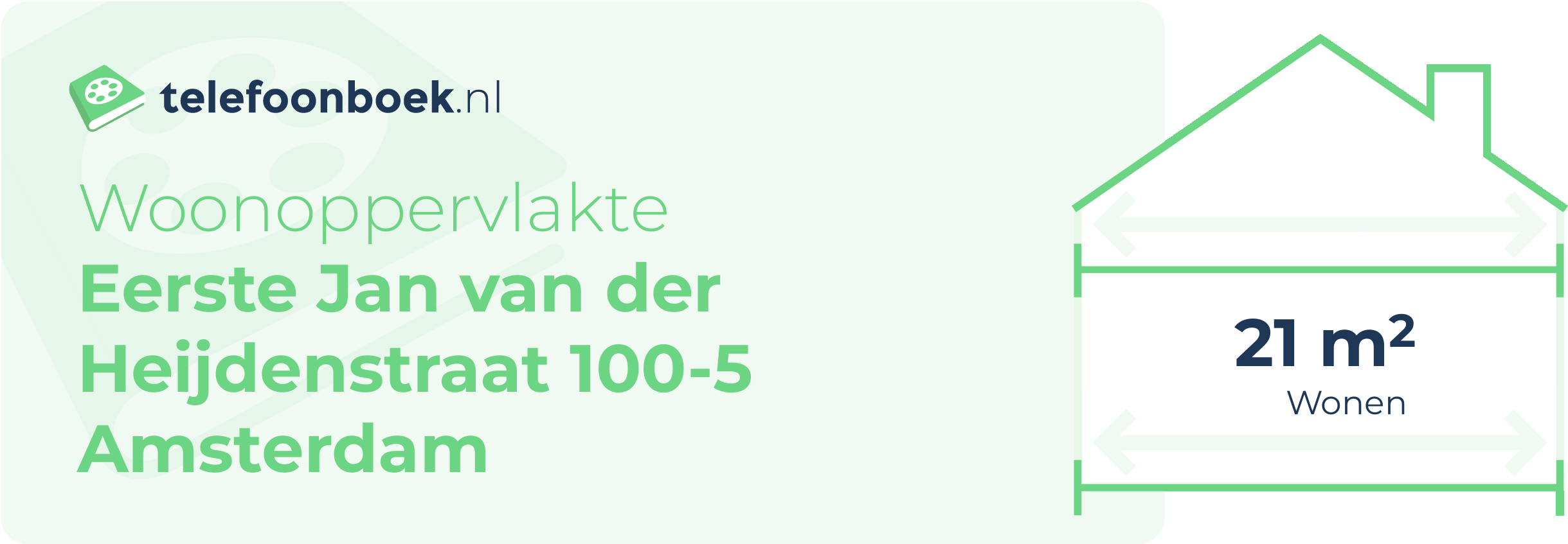 Woonoppervlakte Eerste Jan Van Der Heijdenstraat 100-5 Amsterdam