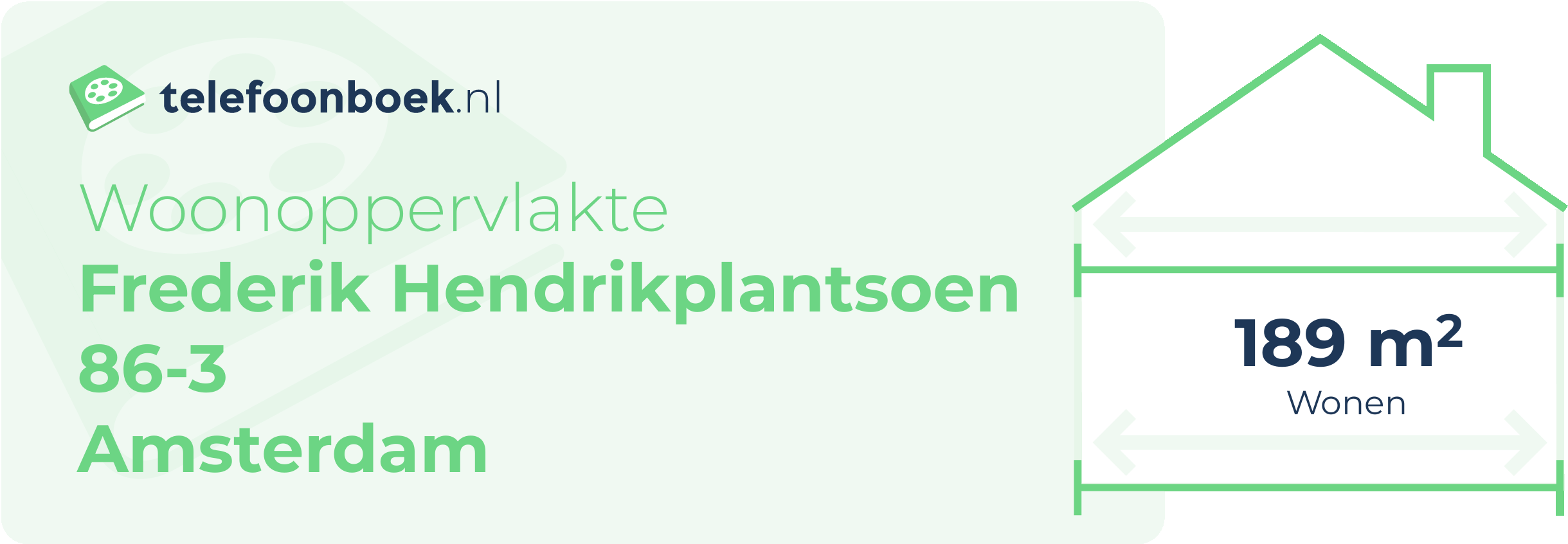 Woonoppervlakte Frederik Hendrikplantsoen 86-3 Amsterdam