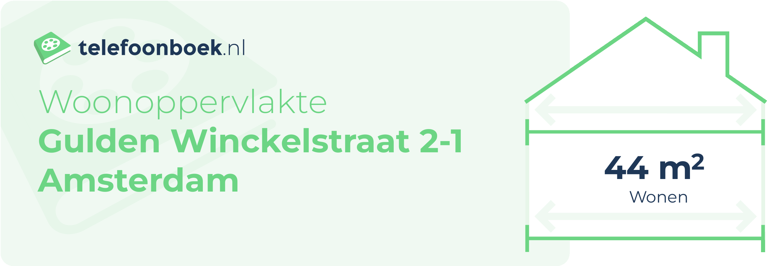 Woonoppervlakte Gulden Winckelstraat 2-1 Amsterdam