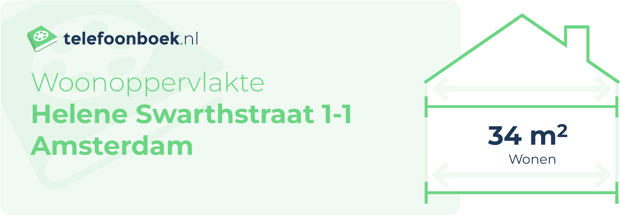 Woonoppervlakte Helene Swarthstraat 1-1 Amsterdam