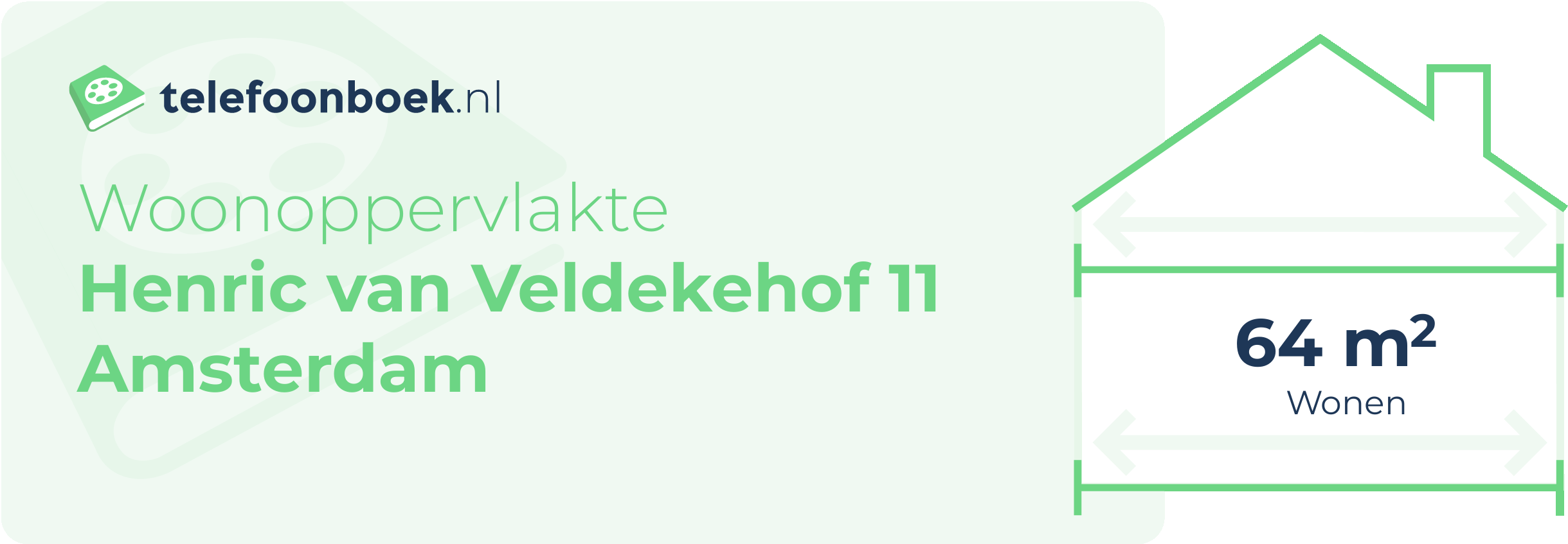 Woonoppervlakte Henric Van Veldekehof 11 Amsterdam