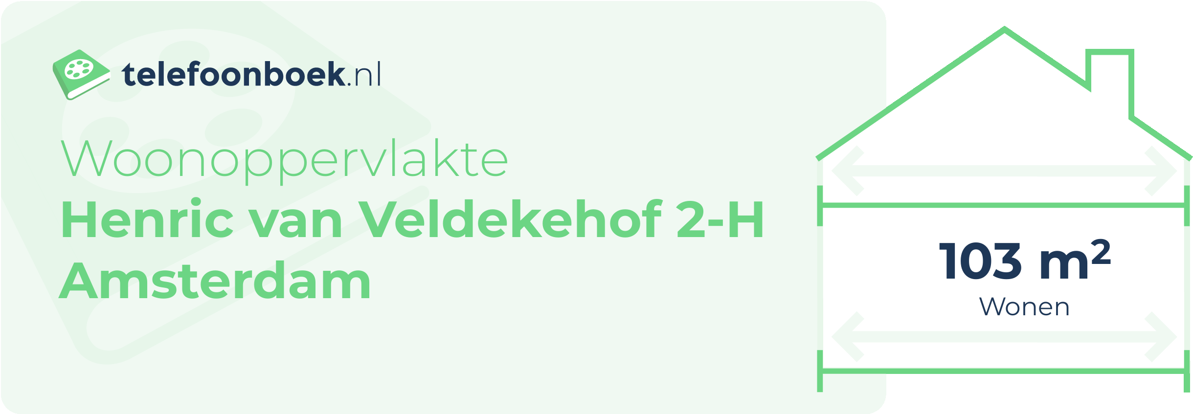 Woonoppervlakte Henric Van Veldekehof 2-H Amsterdam