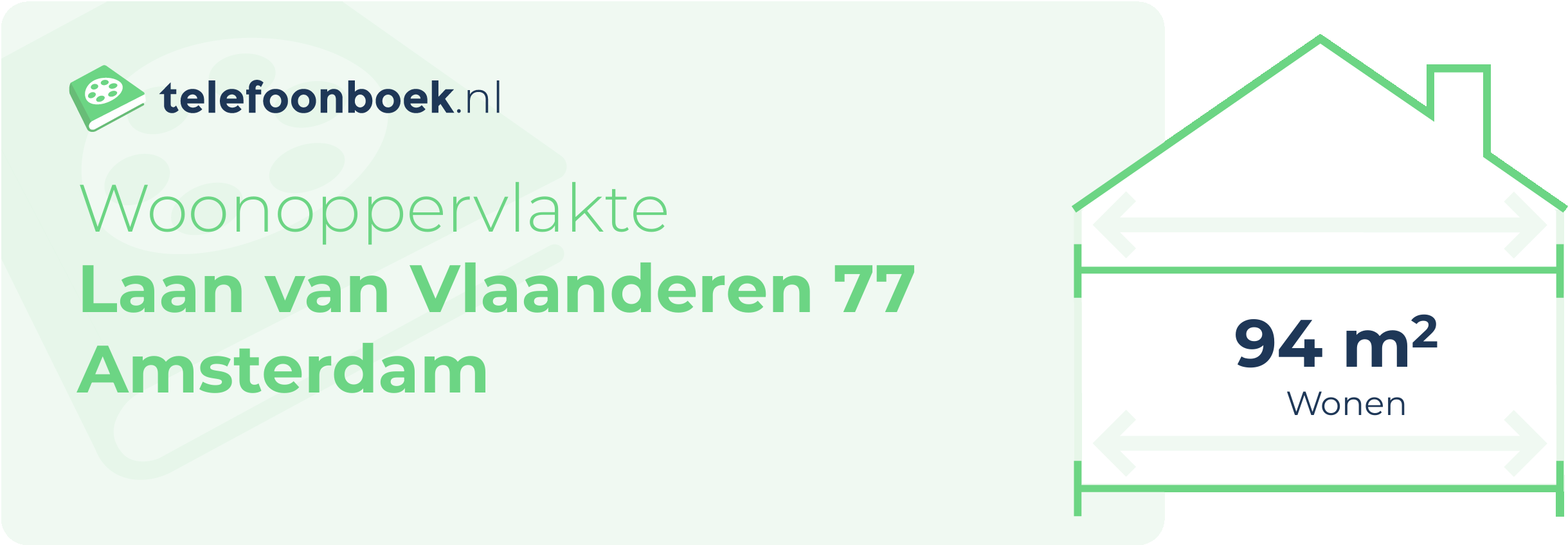 Woonoppervlakte Laan Van Vlaanderen 77 Amsterdam