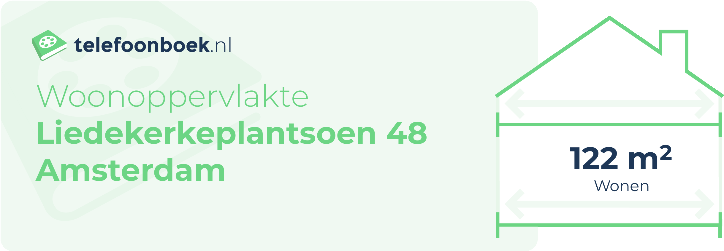 Woonoppervlakte Liedekerkeplantsoen 48 Amsterdam