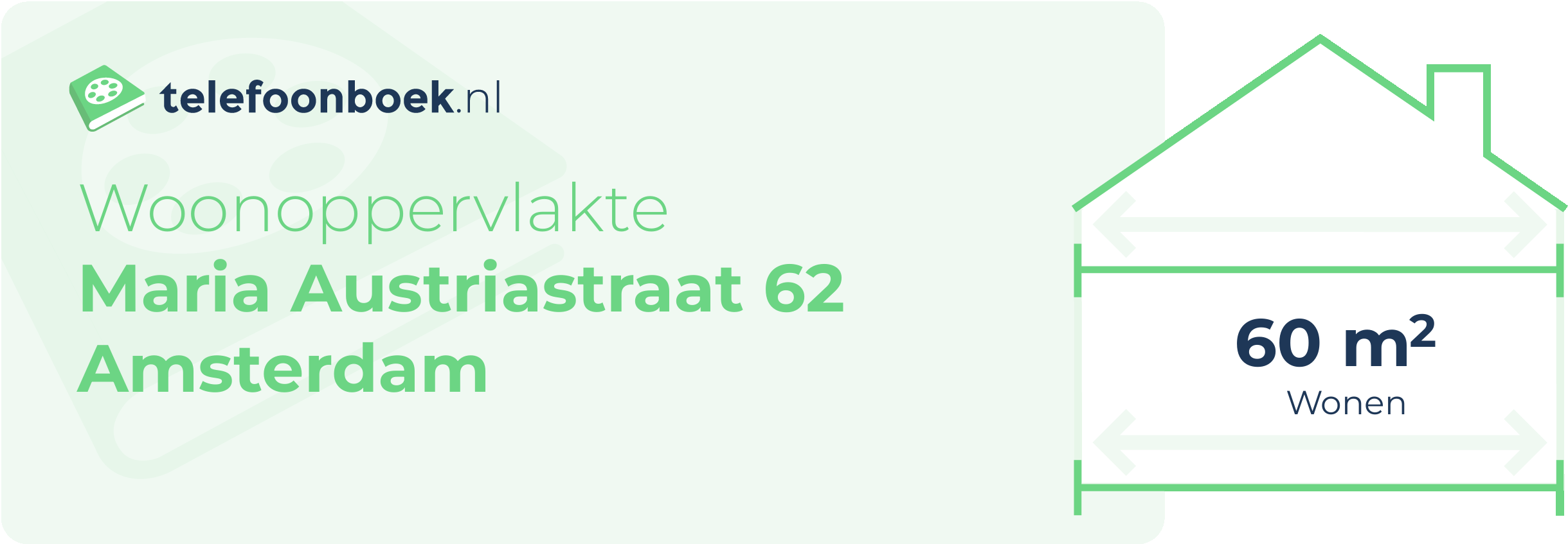 Woonoppervlakte Maria Austriastraat 62 Amsterdam