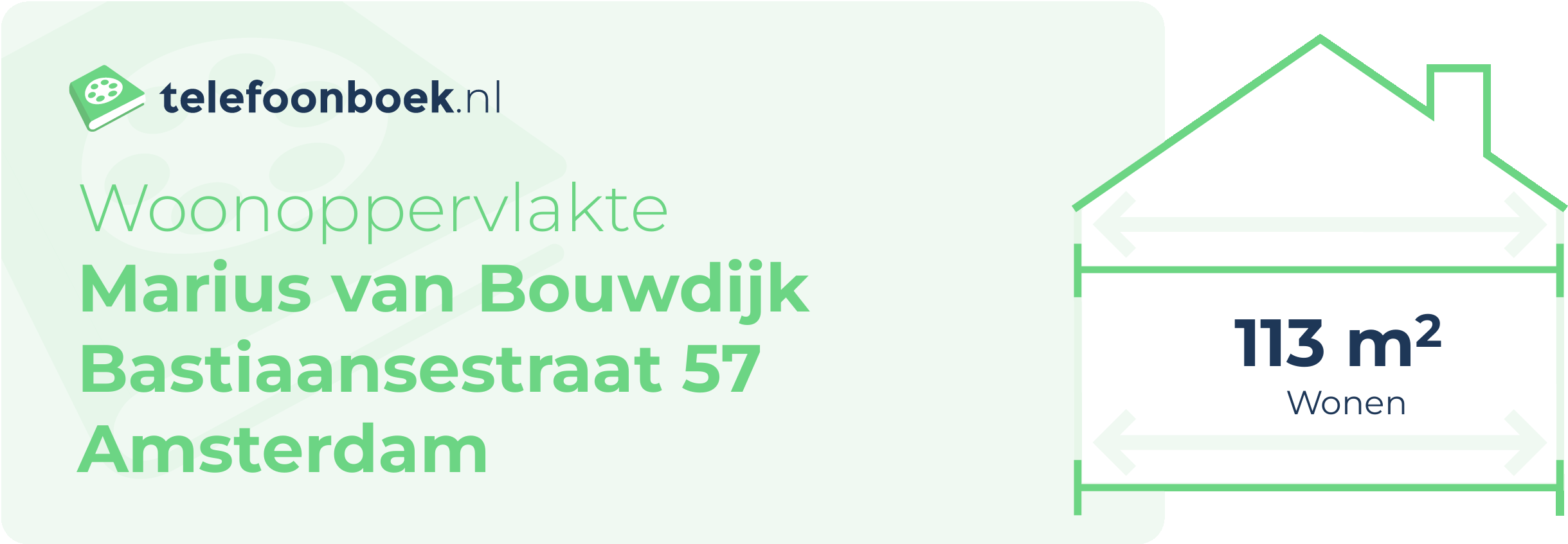 Woonoppervlakte Marius Van Bouwdijk Bastiaansestraat 57 Amsterdam