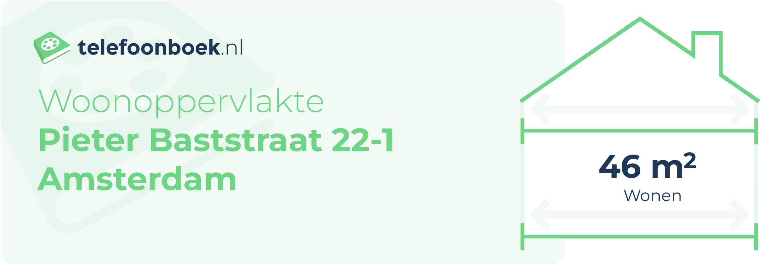 Woonoppervlakte Pieter Baststraat 22-1 Amsterdam