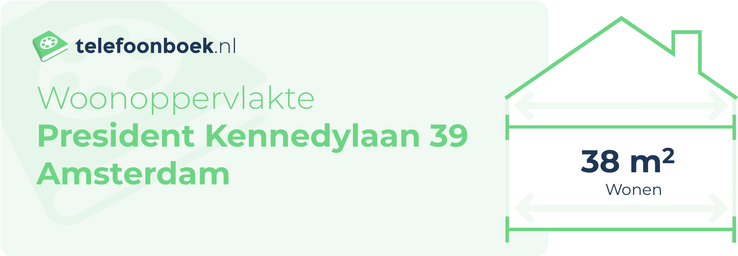 Woonoppervlakte President Kennedylaan 39 Amsterdam