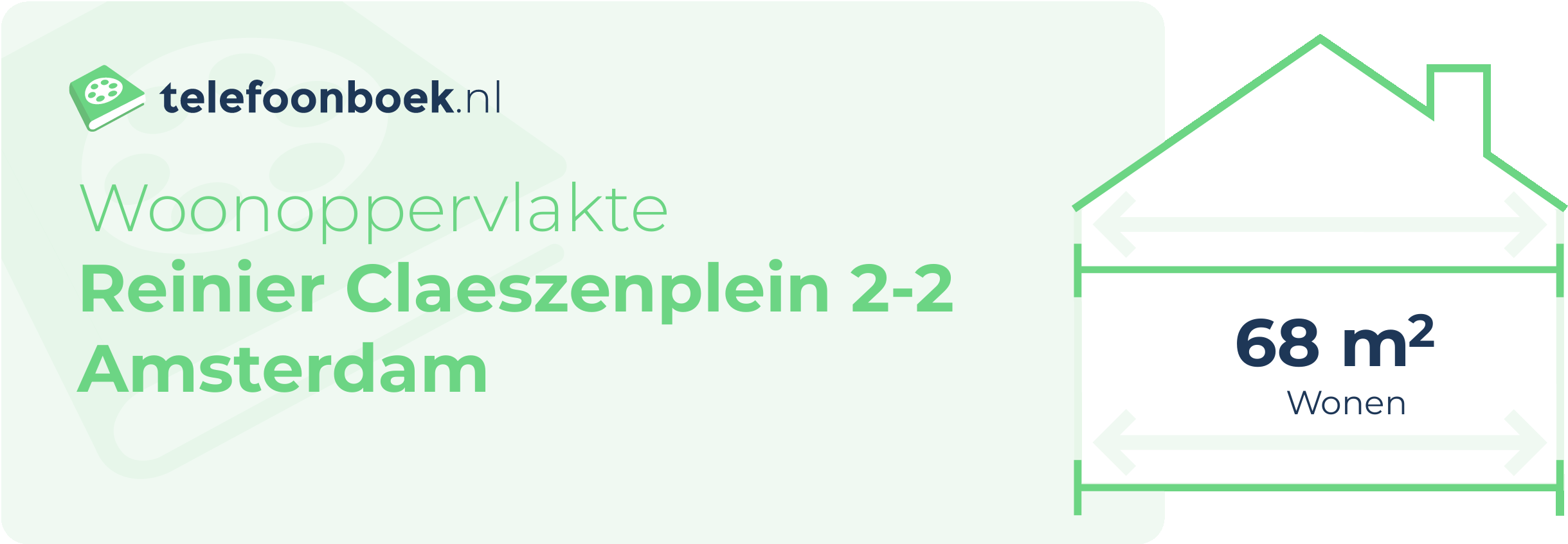 Woonoppervlakte Reinier Claeszenplein 2-2 Amsterdam