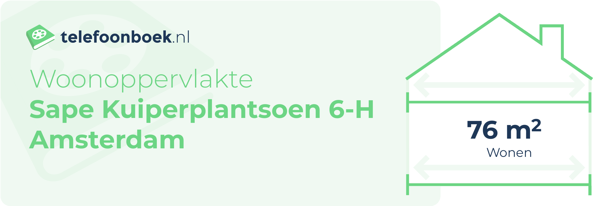 Woonoppervlakte Sape Kuiperplantsoen 6-H Amsterdam