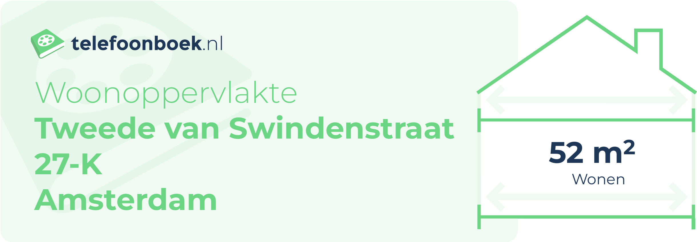 Woonoppervlakte Tweede Van Swindenstraat 27-K Amsterdam