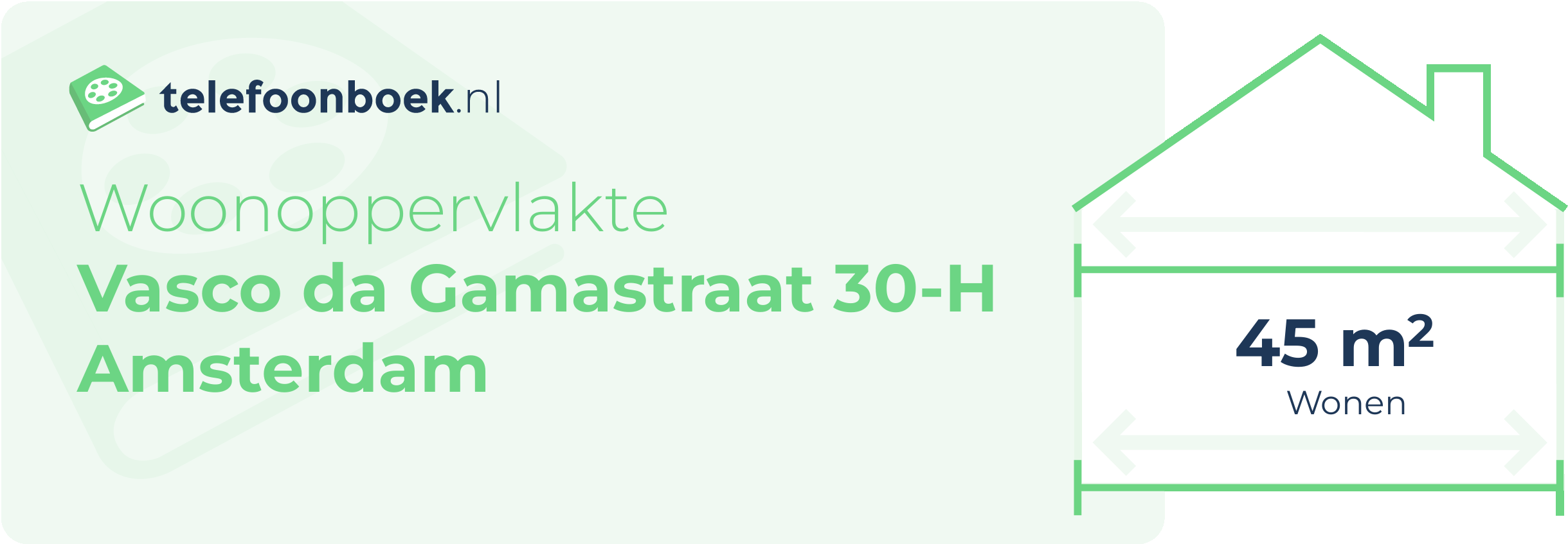 Woonoppervlakte Vasco Da Gamastraat 30-H Amsterdam