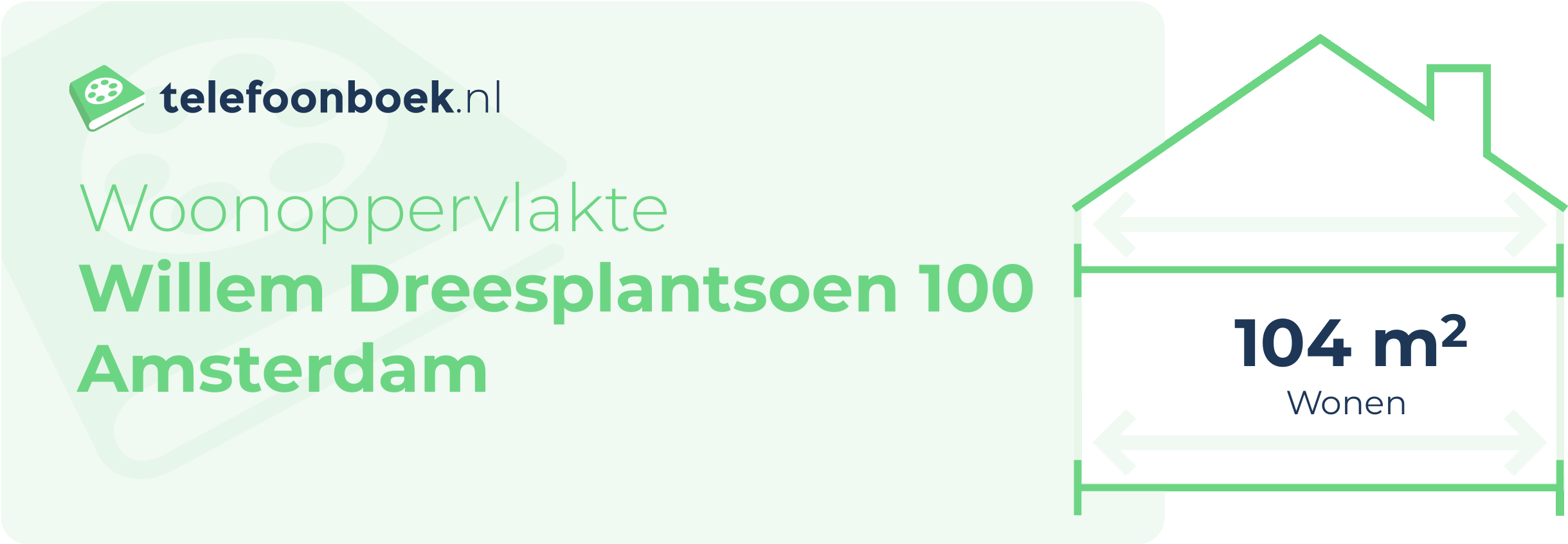 Woonoppervlakte Willem Dreesplantsoen 100 Amsterdam