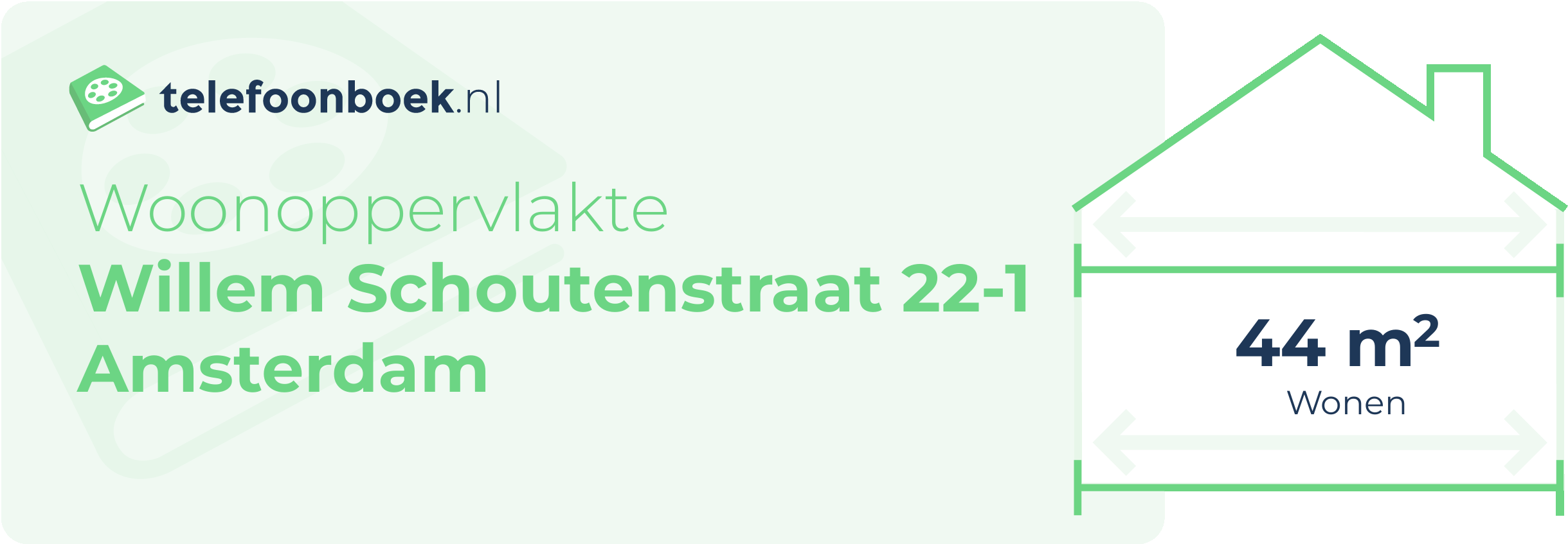 Woonoppervlakte Willem Schoutenstraat 22-1 Amsterdam
