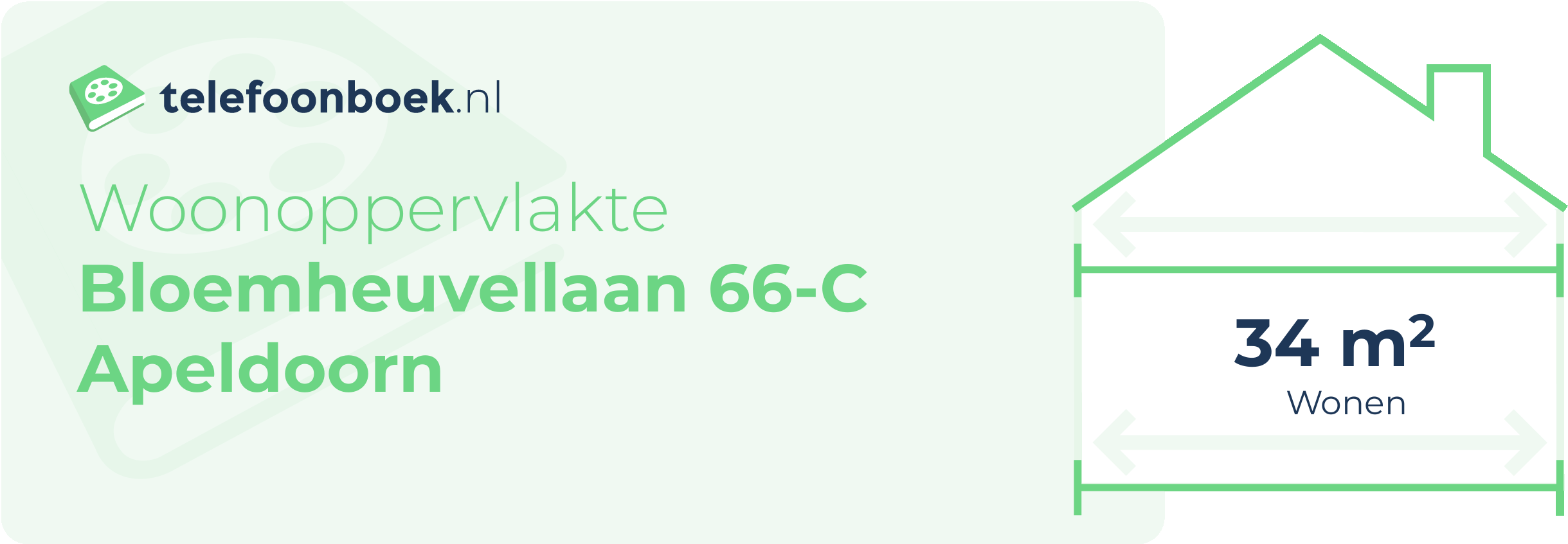 Woonoppervlakte Bloemheuvellaan 66-C Apeldoorn