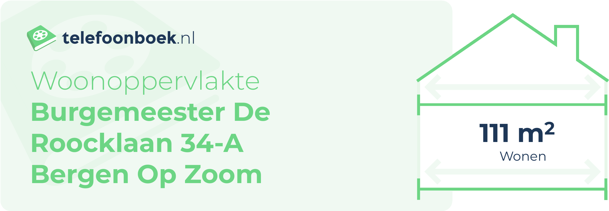 Woonoppervlakte Burgemeester De Roocklaan 34-A Bergen Op Zoom