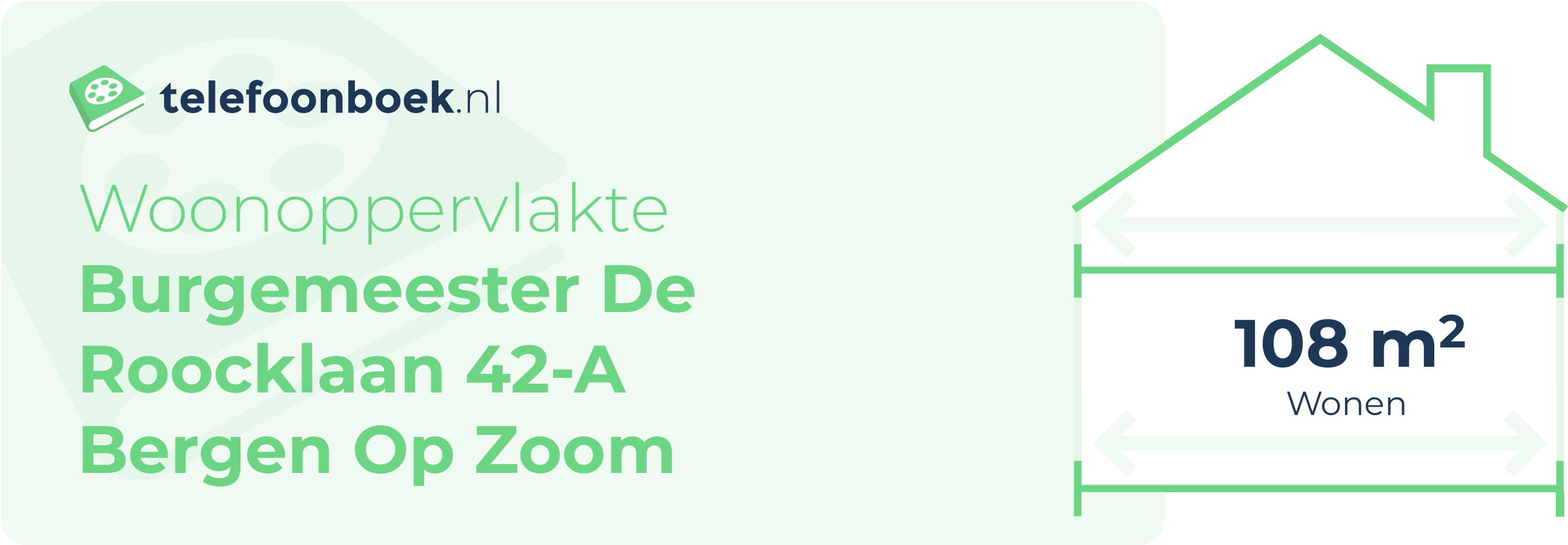 Woonoppervlakte Burgemeester De Roocklaan 42-A Bergen Op Zoom