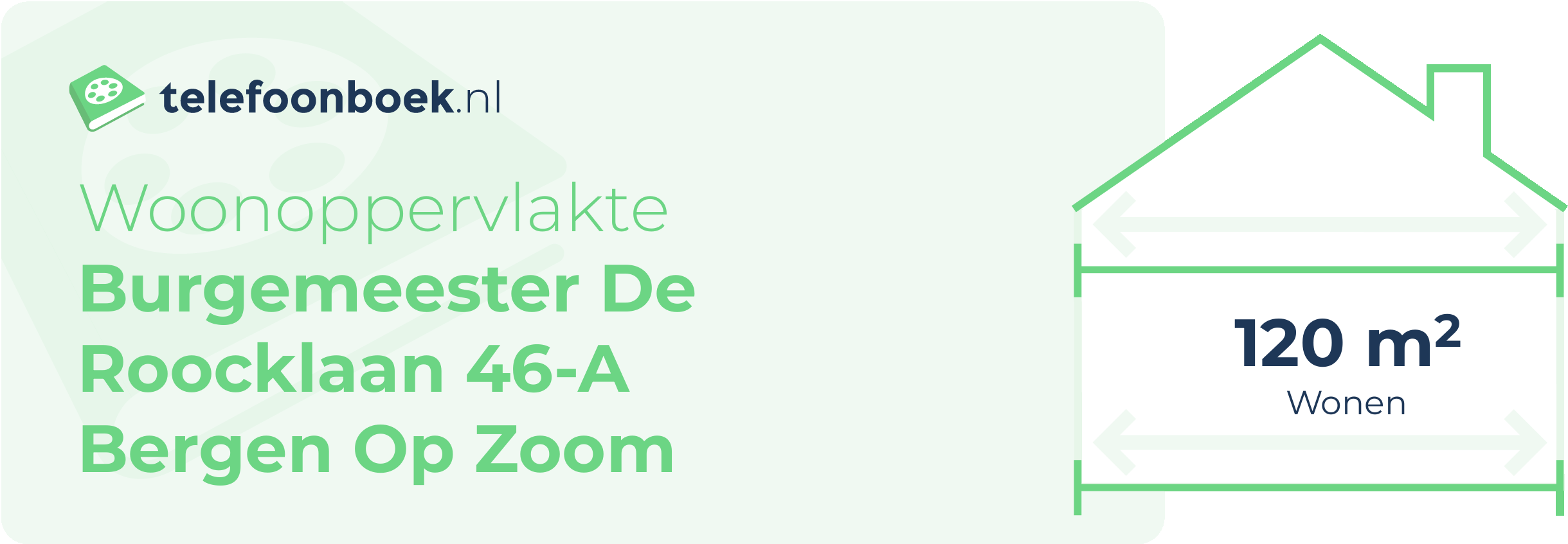Woonoppervlakte Burgemeester De Roocklaan 46-A Bergen Op Zoom