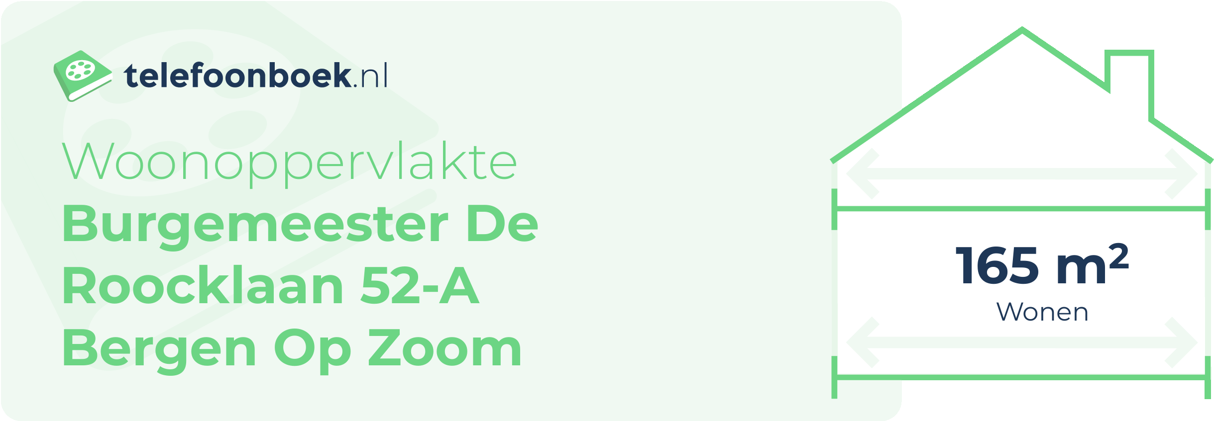 Woonoppervlakte Burgemeester De Roocklaan 52-A Bergen Op Zoom