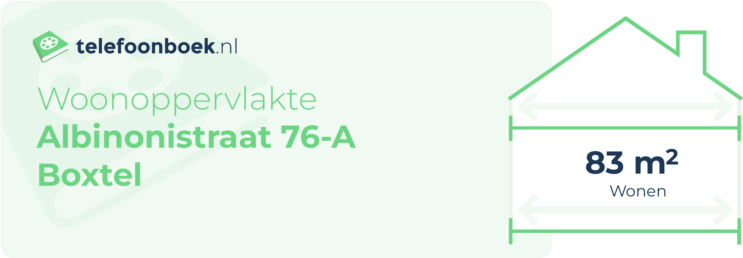 Woonoppervlakte Albinonistraat 76-A Boxtel