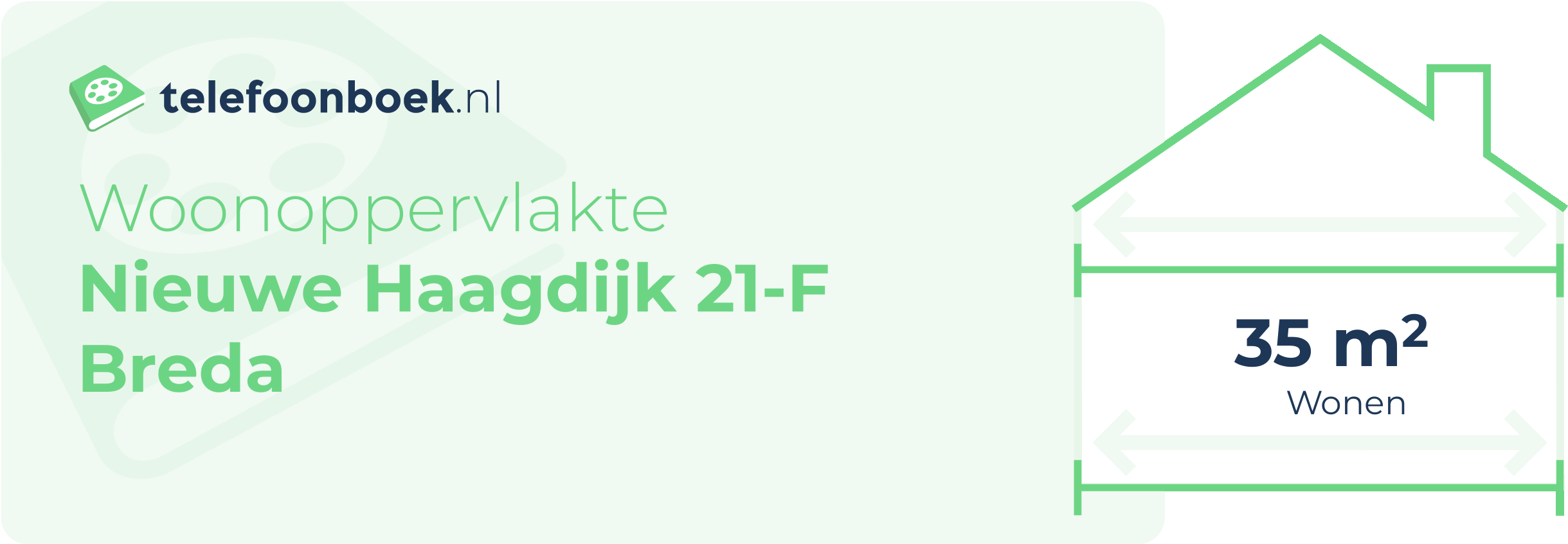 Woonoppervlakte Nieuwe Haagdijk 21-F Breda