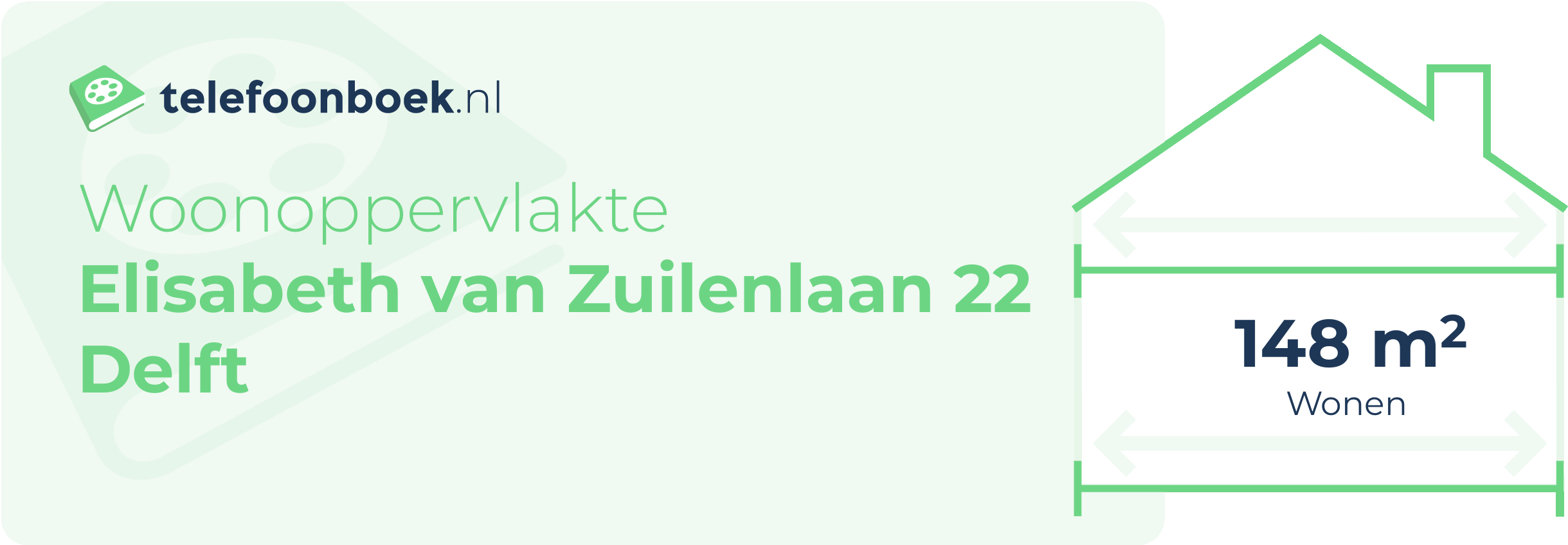 Woonoppervlakte Elisabeth Van Zuilenlaan 22 Delft