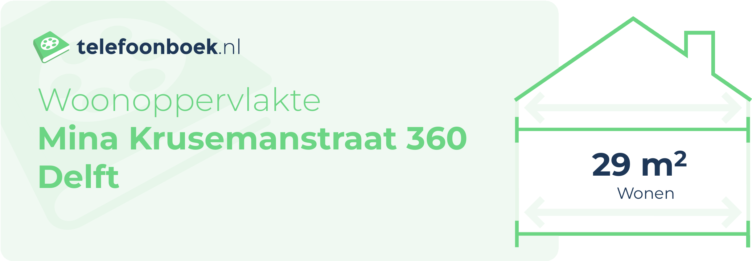 Woonoppervlakte Mina Krusemanstraat 360 Delft